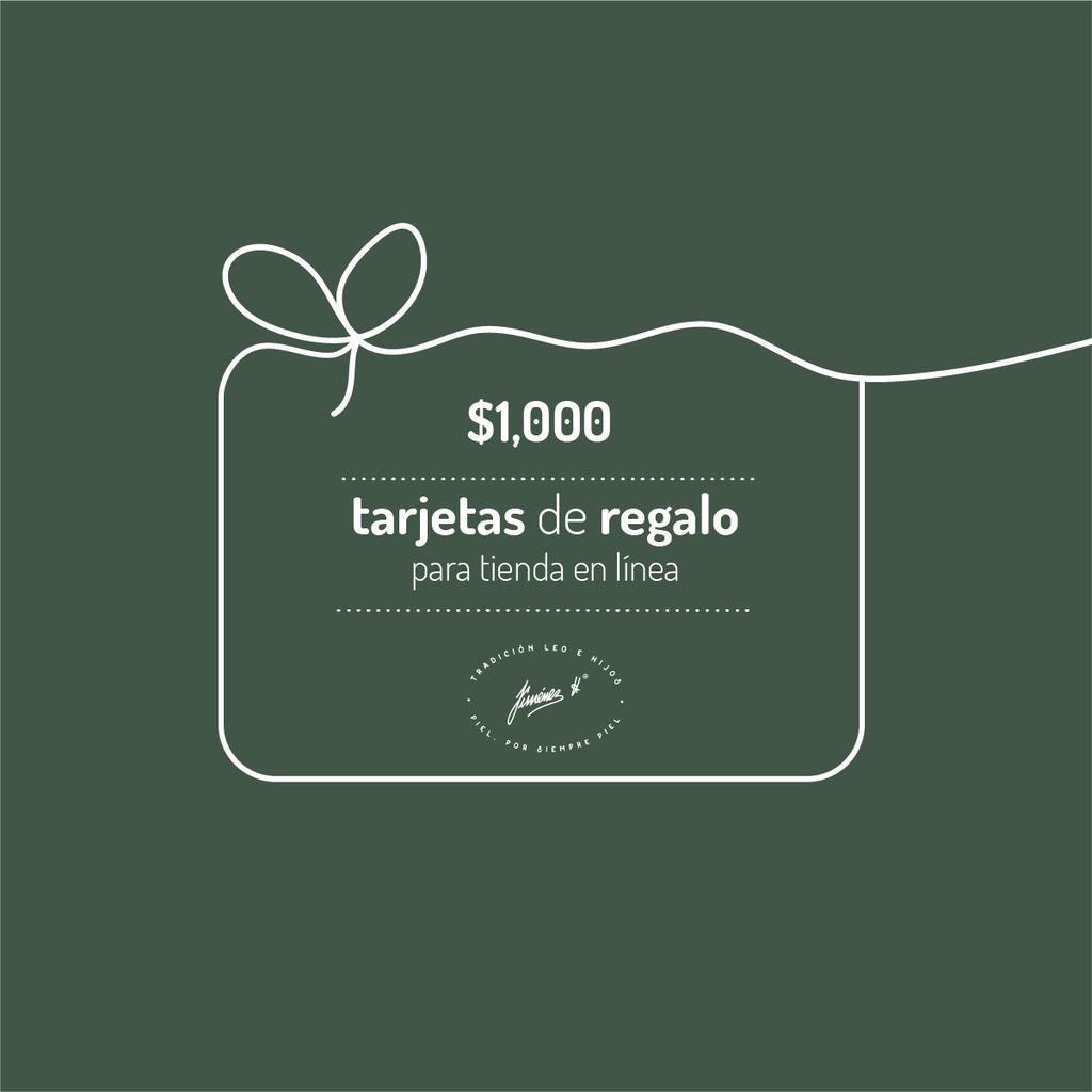 TARJETA DE REGALO $1.000