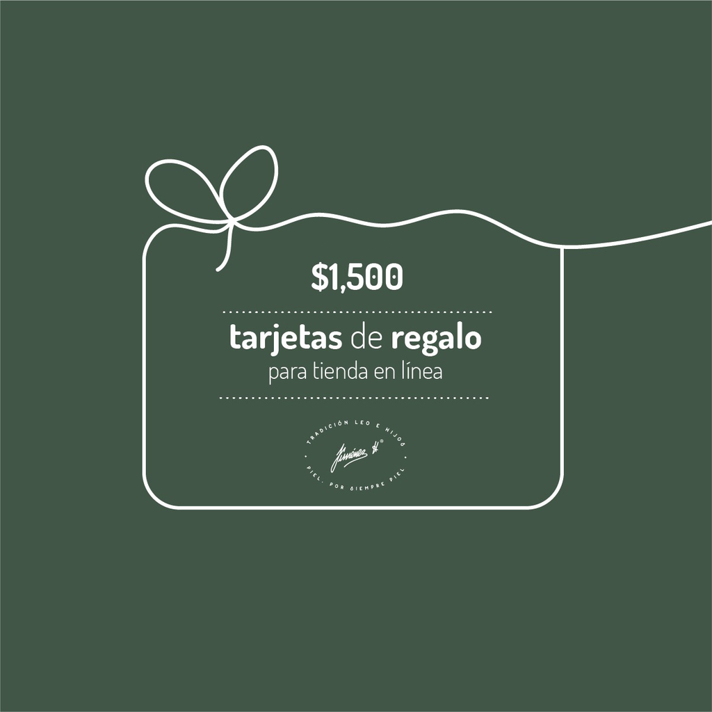 TARJETA DE REGALO $1.500