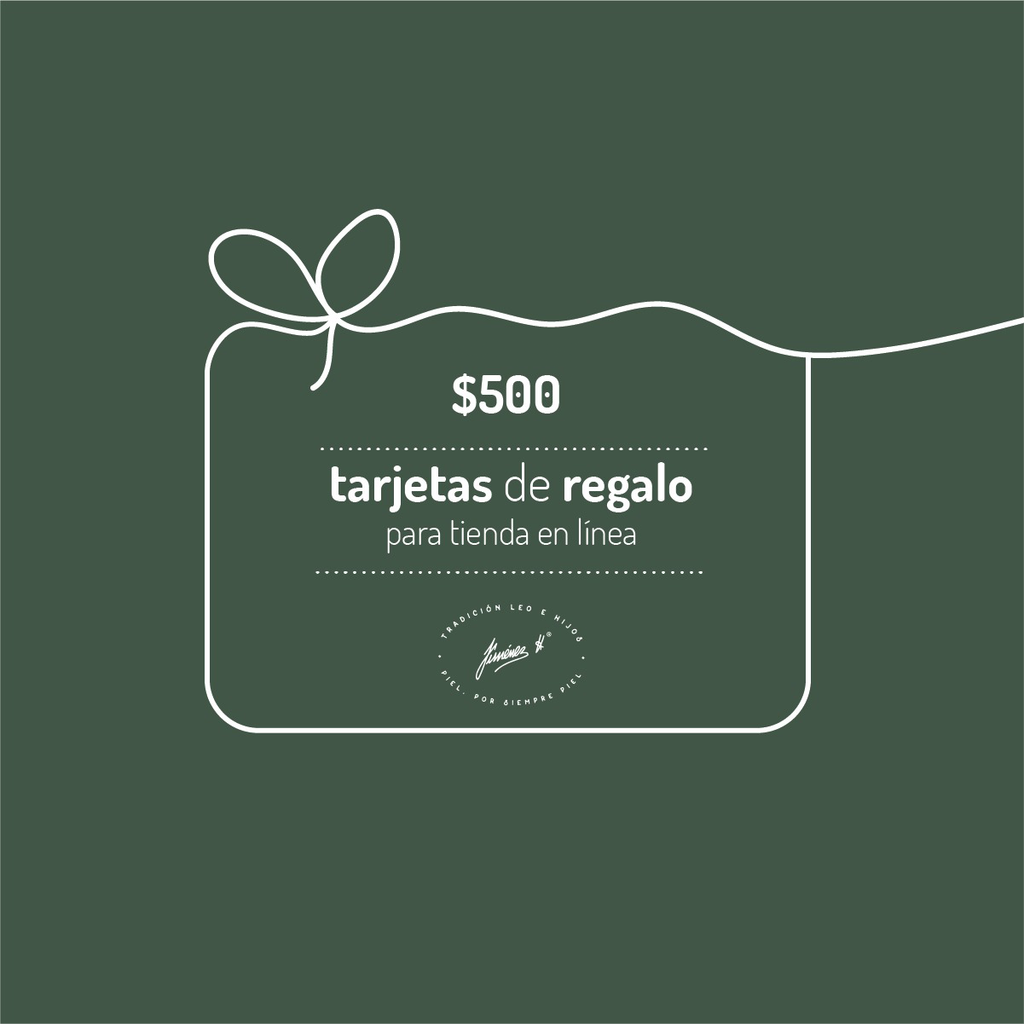 TARJETA DE REGALO $500