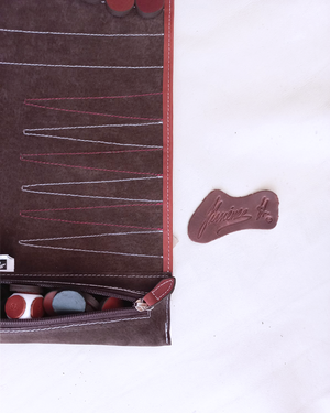 Backgammon portatil de piel  -9044-